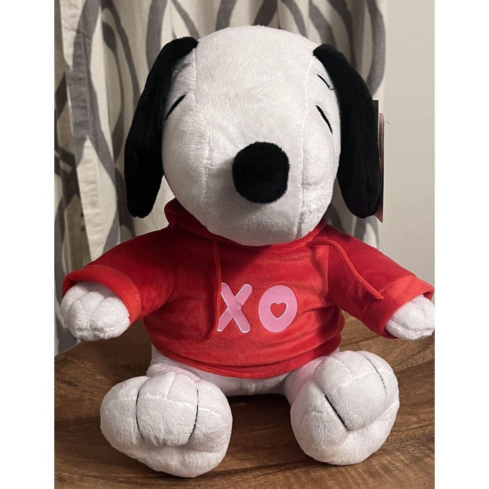Peanuts Snoopy Valentine's Day Plush XO Red T-Shirt Stuffed Animal